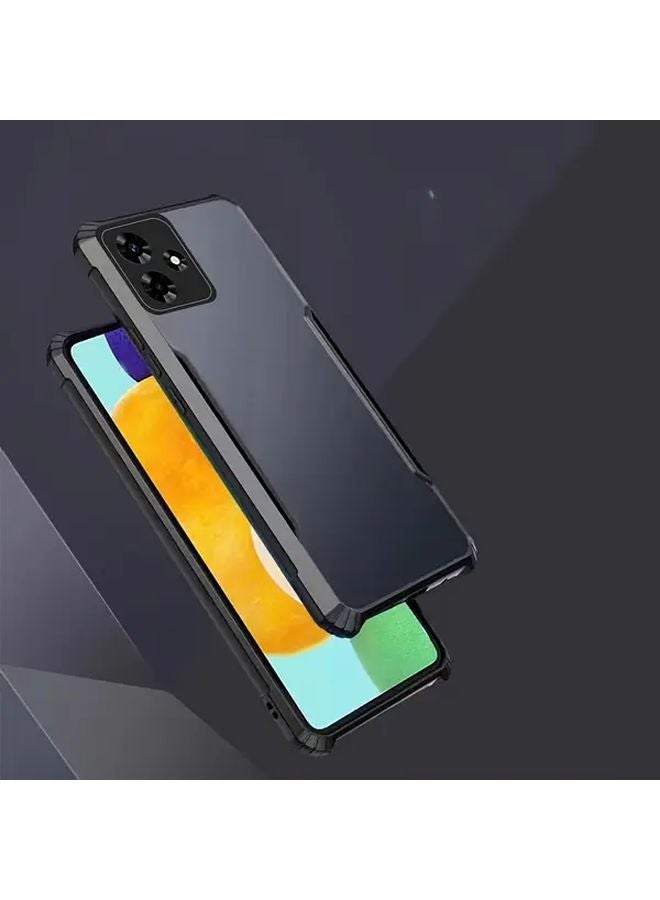 Shockproof Clear Phone Case For Xiaomi Redmi Note 14 5G Transparent Acrylic Cover Black - Image 4